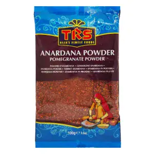 Asiatischer Anardana Pulver, Granatapfelpulver, 100g, asiatische Lebensmittel.