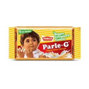 Asiatischer Lebensmittel Online-Shop, Parle-G Kekse mit Kind auf Verpackung.
