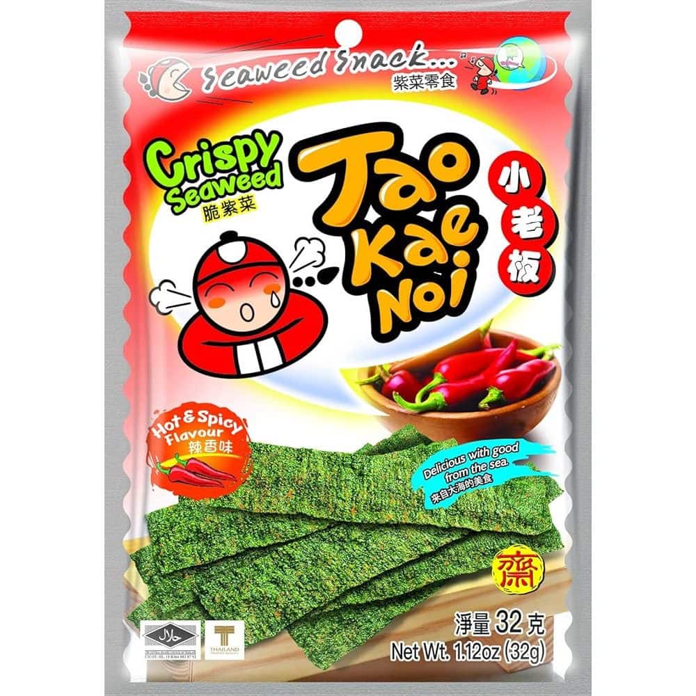 Knusprige Seealgen-Snacks für asiatische Küche.