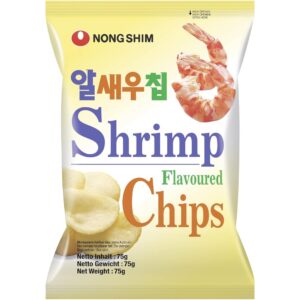 Asiatische Garnelenchips im Online-Shop, 75g Packung, knusprig und gewürzt.