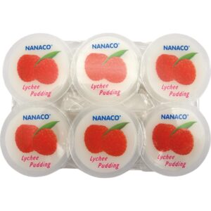 Lychee Pudding im 6er-Pack, asiatischer Lebensmittelladen.