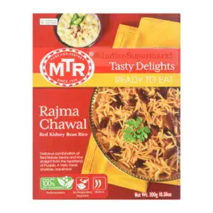 Asiatischer Lebensmittelladen, Rajma Chawal Packung, indisches Gericht.