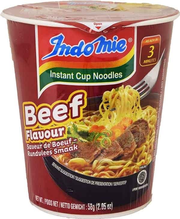 Indomie Rindfleisch Instant Nudelbecher, asiatische Lebensmittel Online-Shop.