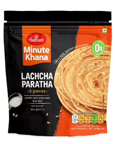 Asiatische Lebensmittel Online-Shop, Lachcha Paratha, 6 Stück, Haldiram's.