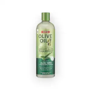 ORS Olive Oil Shampoo mit Aloe Vera für tiefenreinigende Pflege.