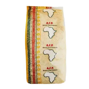 Asiatische Lebensmittel Online-Shop, Gari in Verpackung mit Afrika-Design.