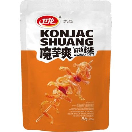 Asiatischer Konjac-Snack, Szechwan Geschmack, 252g, asiatische Lebensmittel.