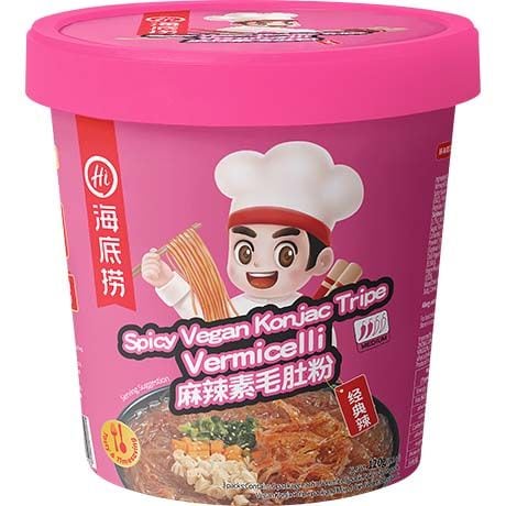 Asiatische Lebensmittel Online-Shop, veganer Konjac Tripe Nudeln, scharf.