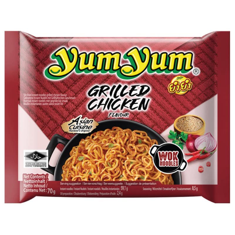 Yum Yum Grillhähnchen Nudeln asiatische Küche, asiatischer Lebensmittel Online-Shop.