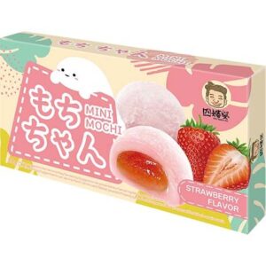 Mini Mochi Erdbeer Geschmack, asiatische Süßigkeit, glutenfrei, 80g.