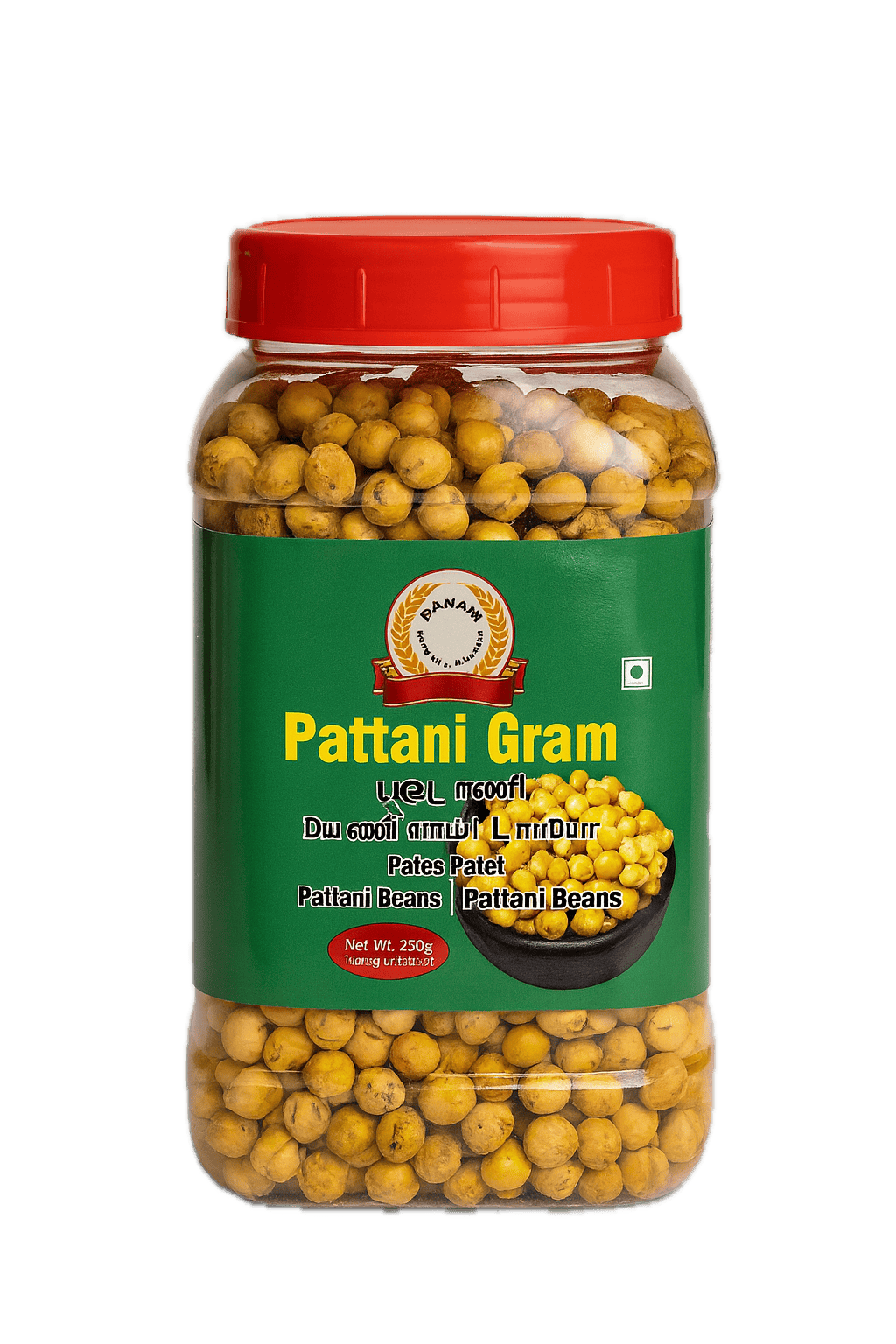 Pattani Gram in Glas mit rotem Deckel, asiatischer Lebensmittel Online-Shop.