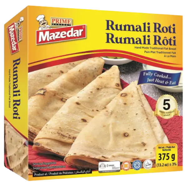 Asiatischer Lebensmittelladen - Rumali Roti 5 Stück, 375g, traditionell handgemacht.