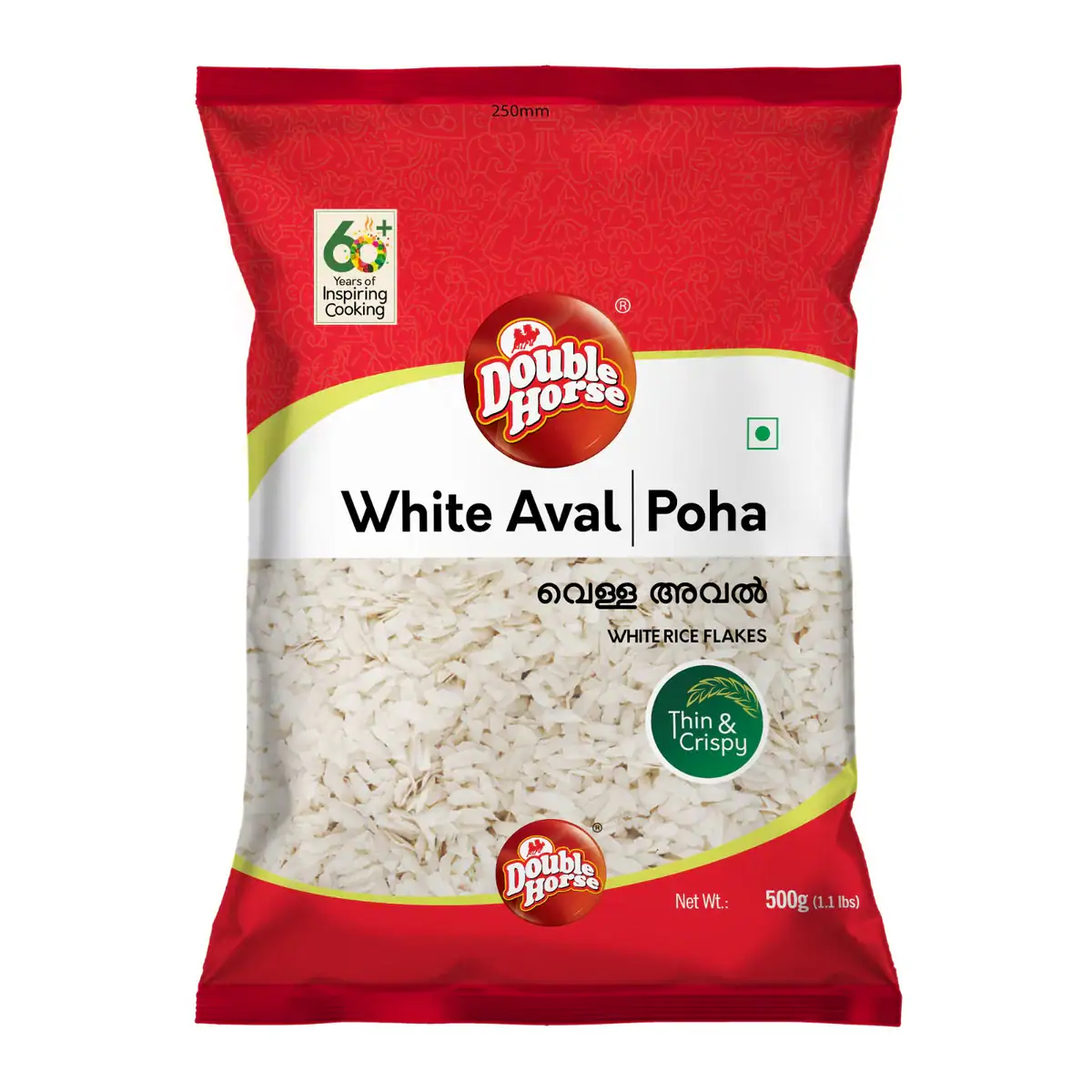 Asiatischer Lebensmittelladen - White Aval/Poha, 500g, dünn & knusprig, ideal für asiatische Geriche.
