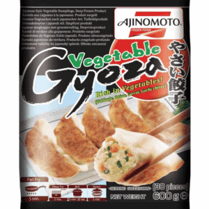 Asiatische Lebensmittel Online-Shop, Gyoza mit Gemüse, tiefgefroren.