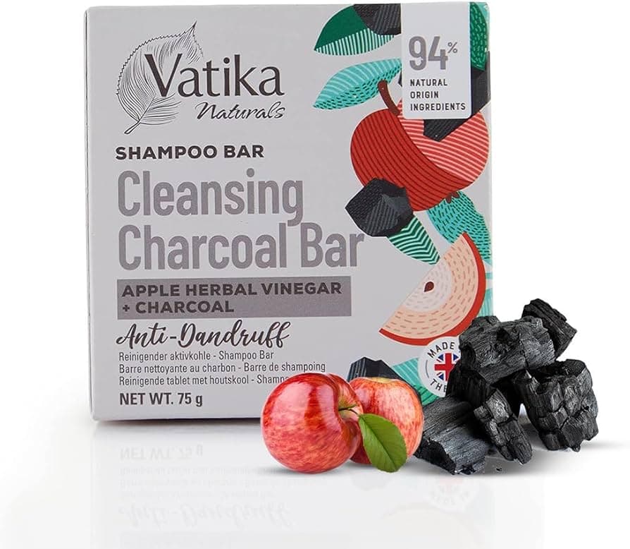 Vatika Cleasing Charcoal Bar mit Apfel und Aktivkohle, asiatischer Online-Shop.