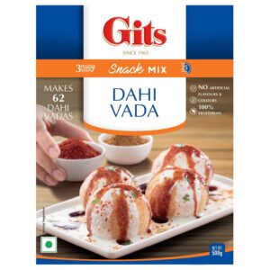 GITS Dahi Vada Mix 500g, asiatischer Snack, vegetarisch, ohne künstliche Aromen, 100% vegetarisch, 3.