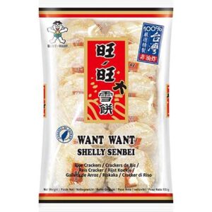 Asiatische Lebensmittel Online-Shop, Shelly Senbei Reiskekse 150g, knusprige Reiskekse aus Asien.