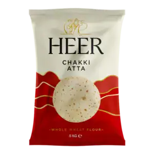 Asiatische Lebensmittel Online-Shop, HEER Chakki Atta 5kg, Vollkornmehl für indische Küche.