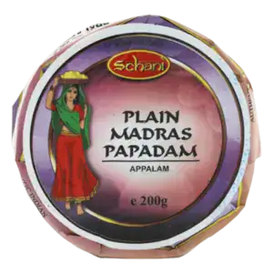 Asiatischer Lebensmittelladen - Schani Plain Papad 200g.