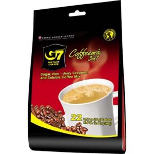 Asiatische Lebensmittel Online-Shop. Kaffee Mix in Packung mit Tasse.