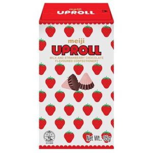 Asiatische Lebensmittel Online-Shop, Uproll Milch & Erdbeer Schokolade 35g.
