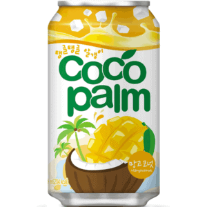 Haitai Cocopalm Mango Drink in Dose, asiatischer Geschmack, tropisch.