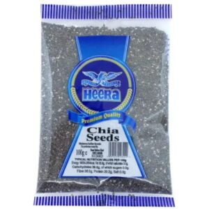Asiatische Lebensmittel Online-Shop, Chia-Samen 100g, HEERA Marke.