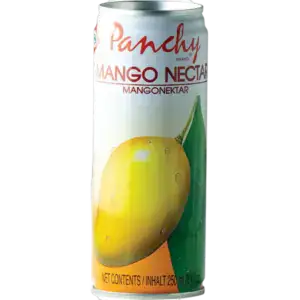 Asiatischer Mango-Nektar, 250ml, im Getränkekanal, asiatische Lebensmittel.