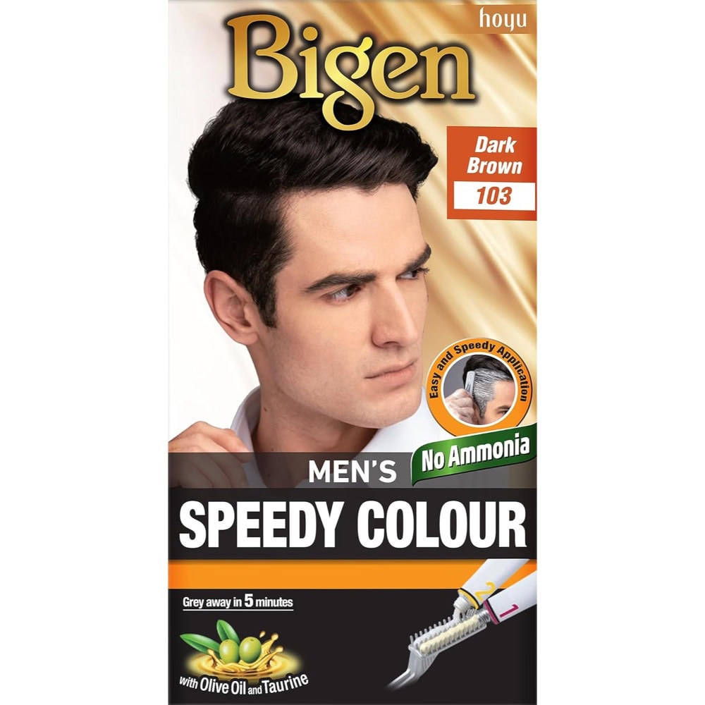 Asiatische Lebensmittel Online-Shop, Bigen Haarfarbe in dunklem Braun, schnelle Anwendung, ohne Ammi.