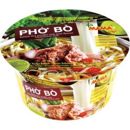 Asiatische Lebensmittel Online-Shop mit Pho Bo Suppe im Becher.