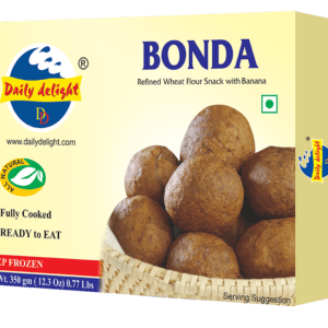 Asiatischer Lebensmittel Online-Shop, Bonda 350g, gefroren, Snack mit Banane.