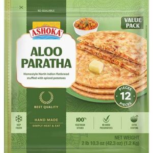 Asiatischer Lebensmittelladen - Aloo Paratha, 12 Stück, vegetarisch, handgemacht.