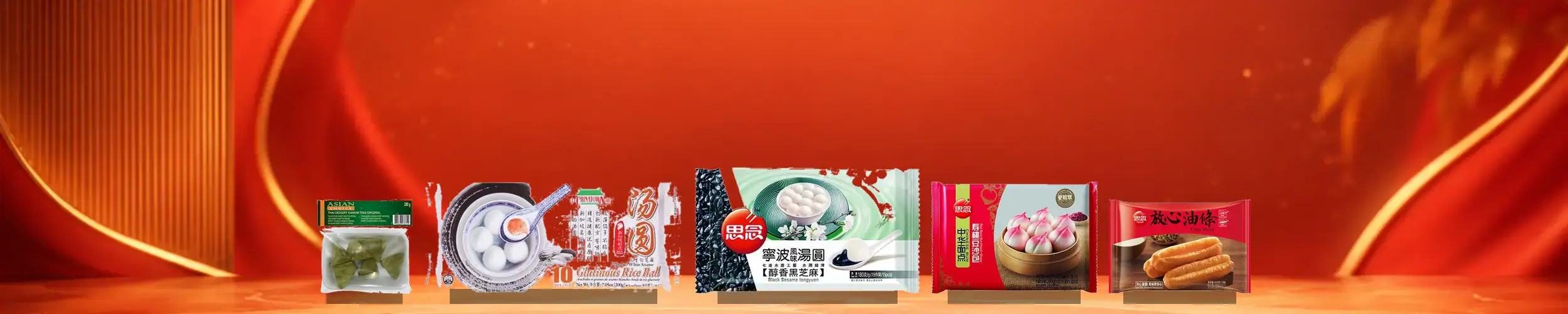 Vielfalt an asiatischen Lebensmitteln im Online-Shop.