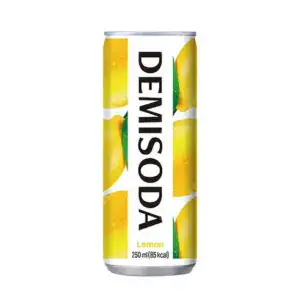 Erfrischende Zitronenlimonade von Demisoda, 250ml, asiatischer Lebensmittelladen.