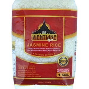 Asiatischer Jasminreis im 1kg Beutel, hochwertig und aromatisch.
