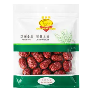 Getrocknete rote Datteln im asiatischen Lebensmittel Online-Shop.