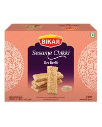 Asiatische Lebensmittel Online-Shop, Sesam Chikki in BIKAJI Verpackung, 400g.