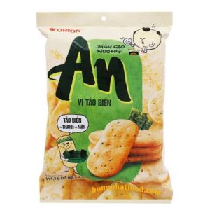 Asiatische Lebensmittel Online-Shop, Seaweed Rice Crackers in Verpackung.