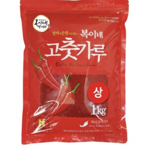 Asiatischer Lebensmittelladen, 1kg rote Chilipulver Verpackung.