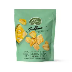 Asiatische Jackfruit Chips im Beutel, vegan, glutenfrei, ohne Zucker.