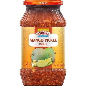Asiatische Mango Pickle im Glas, mild, 500g, asiatischer Lebensmittel Online-Shop.