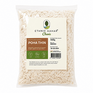Asiatischer Lebensmittel Online-Shop, Poha dünn, indischer Reisflocken, 1000g.
