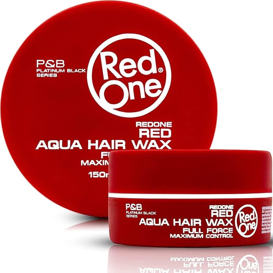 Asiatische Haarwachs im roten Behälter, ideal für asiatische Haarpflegeprodukte.