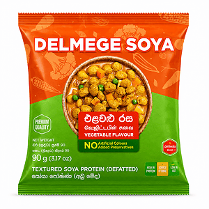 Asiatischer Soya-Produkt mit Gemüse, 90g, vegan, ohne künstliche Farbstoffe.