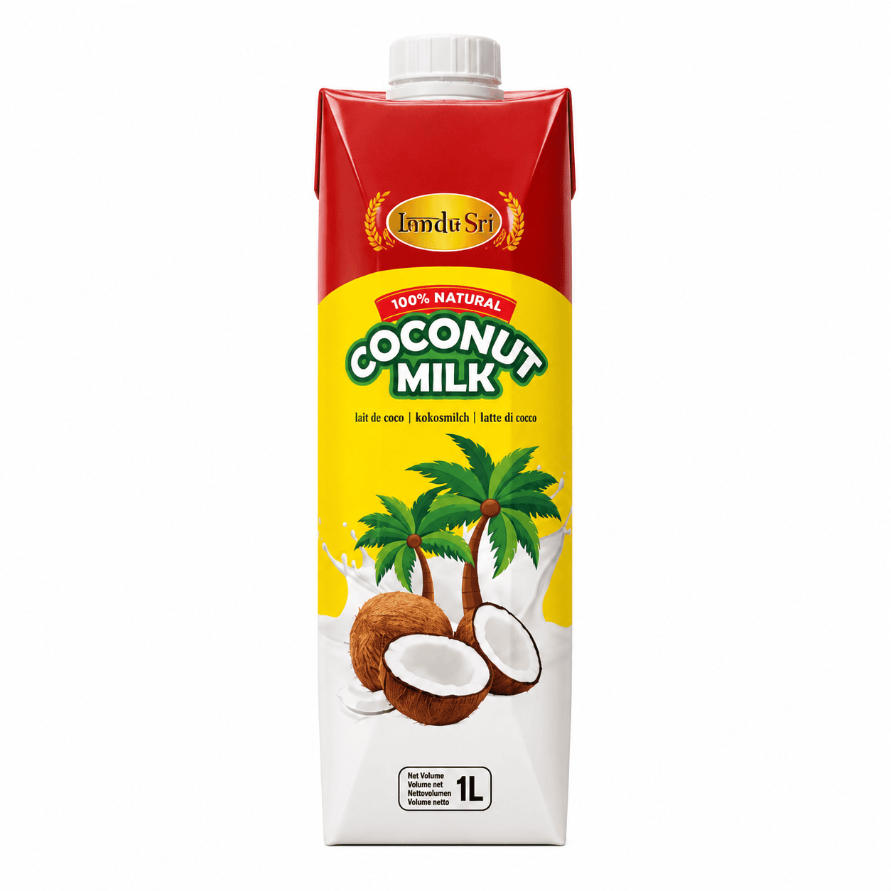 Kokosnussmilch im 1L-Pack, asiatischer Lebensmittel Online-Shop.