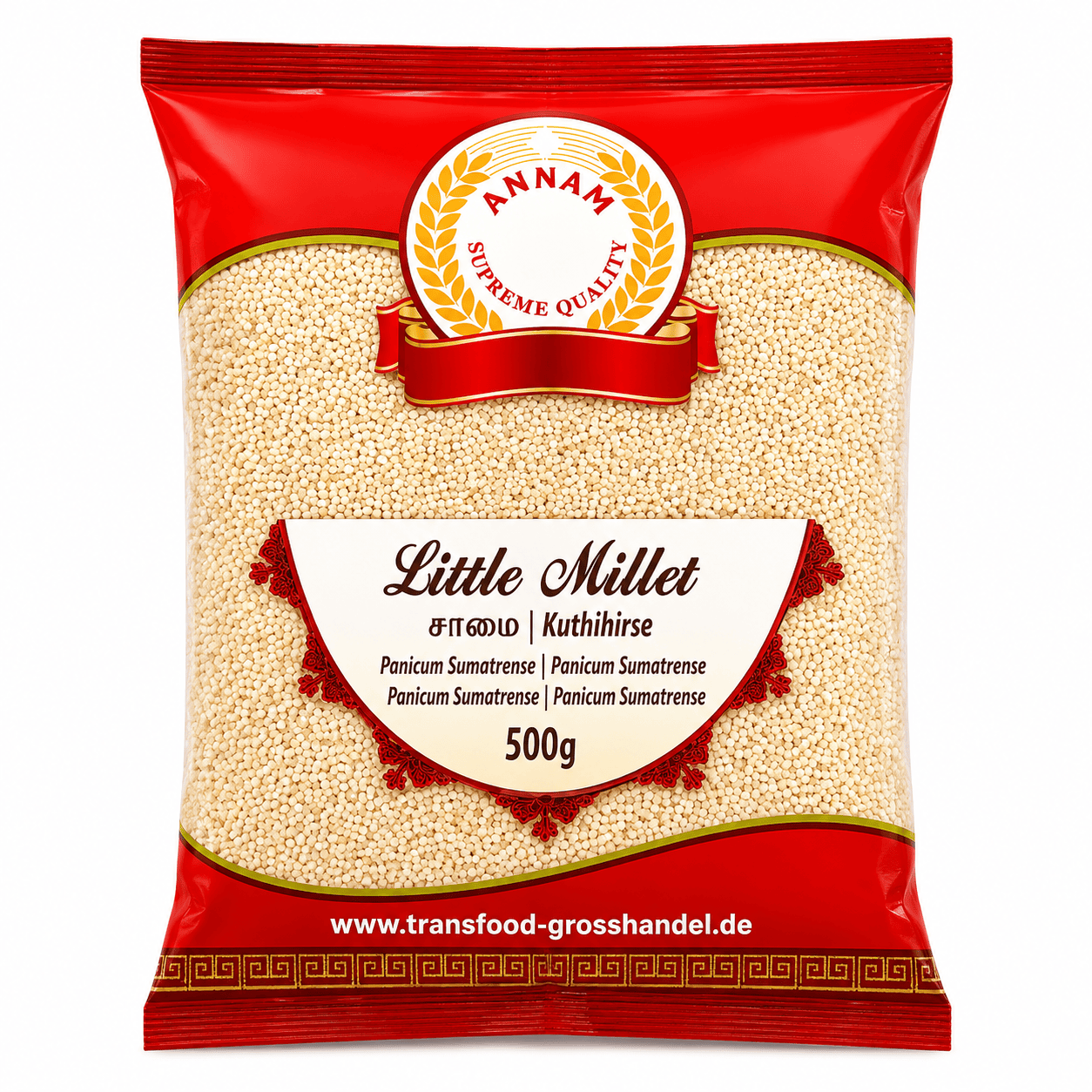 Asiatischer Lebensmittel Online-Shop mit Little Millet Packung.