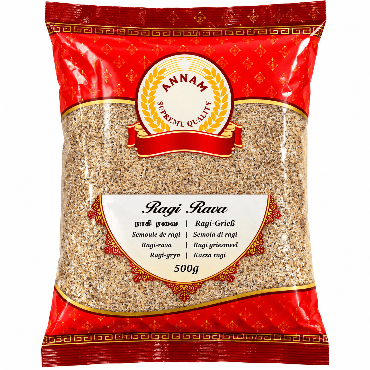 Asiatische Lebensmittel Online-Shop – Ragi Rava 500g.