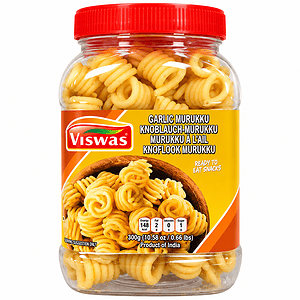 Asiatische Lebensmittel Online-Shop: Knoblauch-Murukku Crunch.