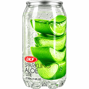Asiatische Lebensmittel Online-Shop - Sprudelnde Aloe-Dose mit Limetten-Design.