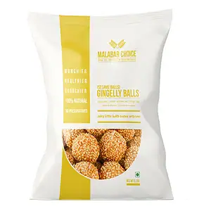 Asiatische Sesam Bällchen Gingly Balls im Snackbeutel.
